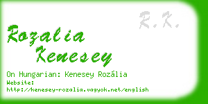 rozalia kenesey business card