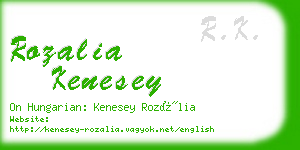 rozalia kenesey business card